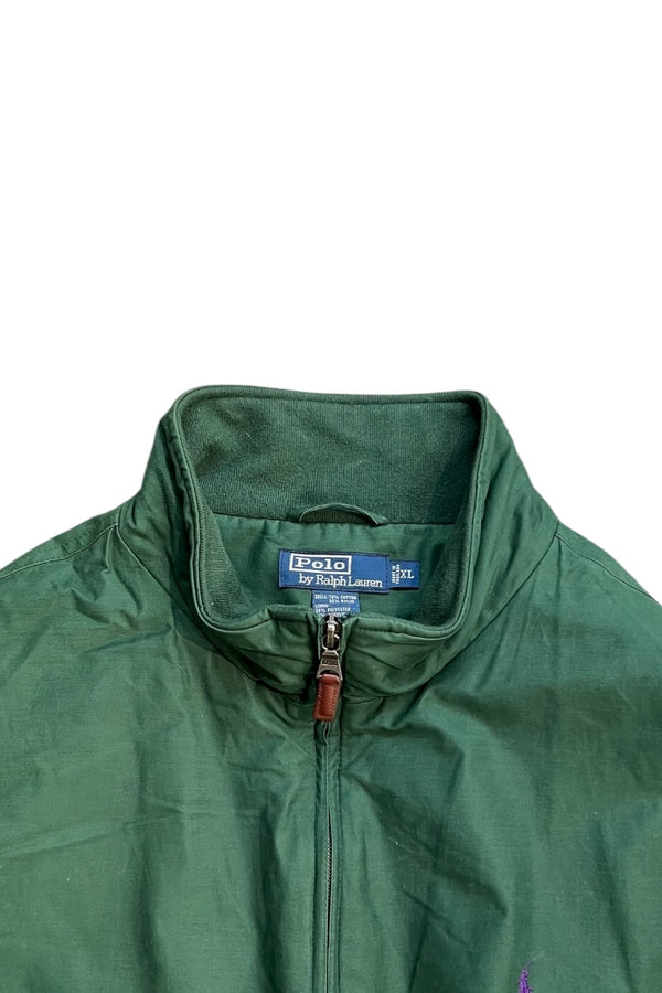 90'S ONE POINT PUFF ZIP JACKET / GREEN [SIZE: XL USED]