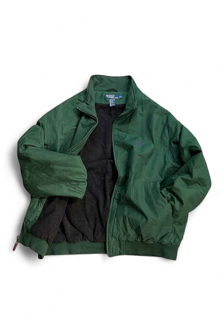 90'S ONE POINT PUFF ZIP JACKET / GREEN [SIZE: XL USED]