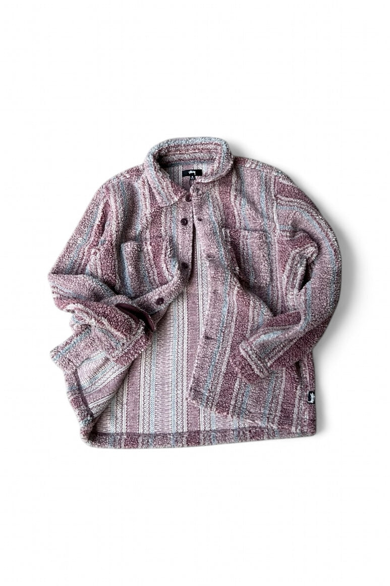 23AW SHERPA SHIRT JACKET / STRIPE [SIZE: S DEADSTOCK/NOS]