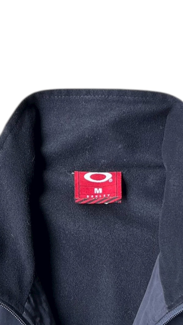 90'S ZIP NYLON JACKET LINER FLEECE / BLACK [SIZE: M USED]