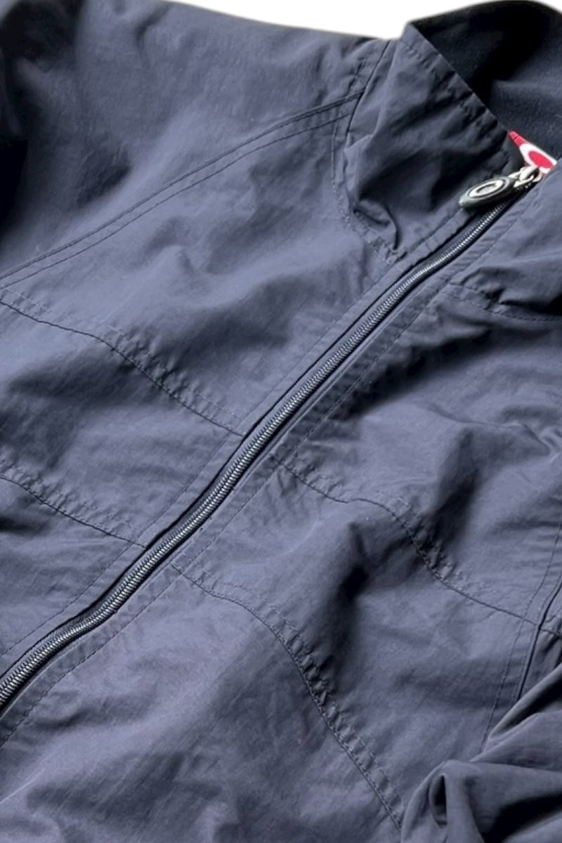 90'S ZIP NYLON JACKET LINER FLEECE / BLACK [SIZE: M USED]