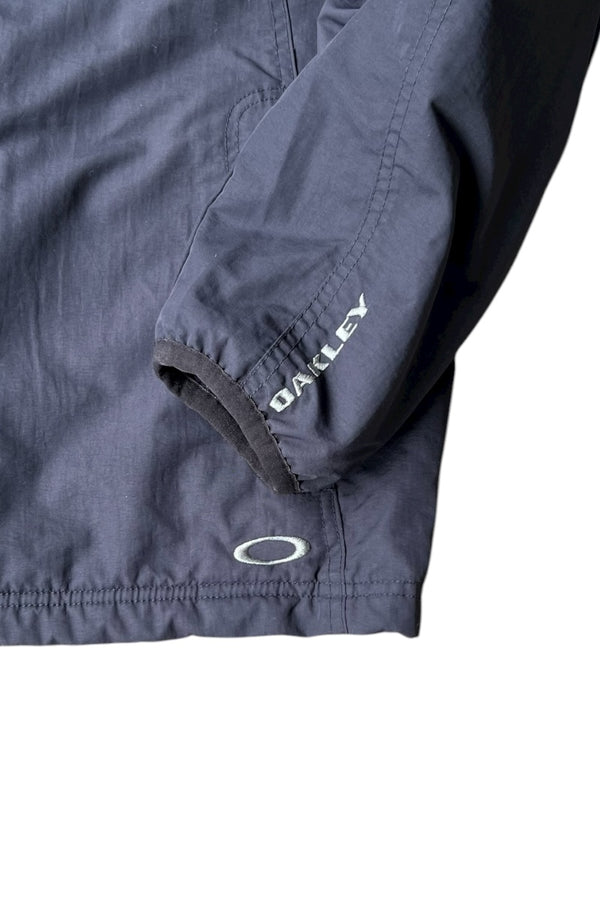 90'S ZIP NYLON JACKET LINER FLEECE / BLACK [SIZE: M USED]