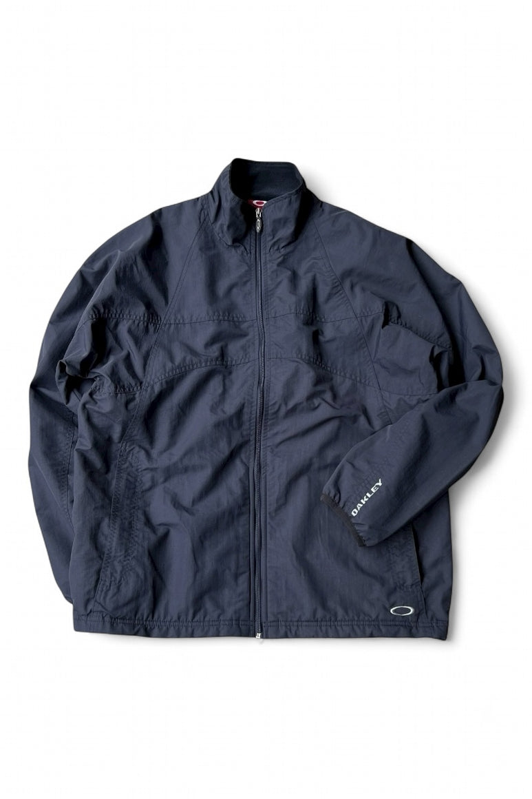 90'S ZIP NYLON JACKET LINER FLEECE / BLACK [SIZE: M USED]