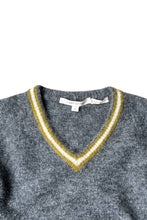 画像をギャラリービューアに読み込む, MADE IN ITALY V-NECK MOHAIR SWEATER / GRAY [SIZE: S USED]
