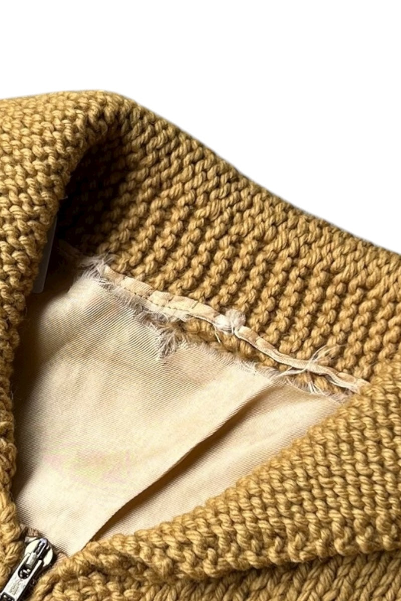 60-70'S COWICHAN KNIT SWEATER / YELLOW [SIZE: L USED]
