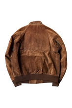 画像をギャラリービューアに読み込む, 90&#39;S LEATHER SUEDE HARRINTON JACKET / BROWN [SIZE: M USED]
