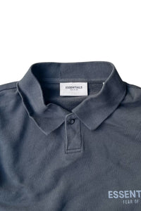 FEAR OF GOD L/S POLO SWEATSHIRT / BLACK [SIZE: S USED]