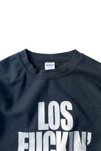 画像をギャラリービューアに読み込む, 90&#39;S-Y2K LOS FUXXIN&#39;ANGELES MESSAGE SWEATSHIRT / BLACK [SIZE: M USED]
