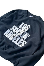 画像をギャラリービューアに読み込む, 90&#39;S-Y2K LOS FUXXIN&#39;ANGELES MESSAGE SWEATSHIRT / BLACK [SIZE: M USED]
