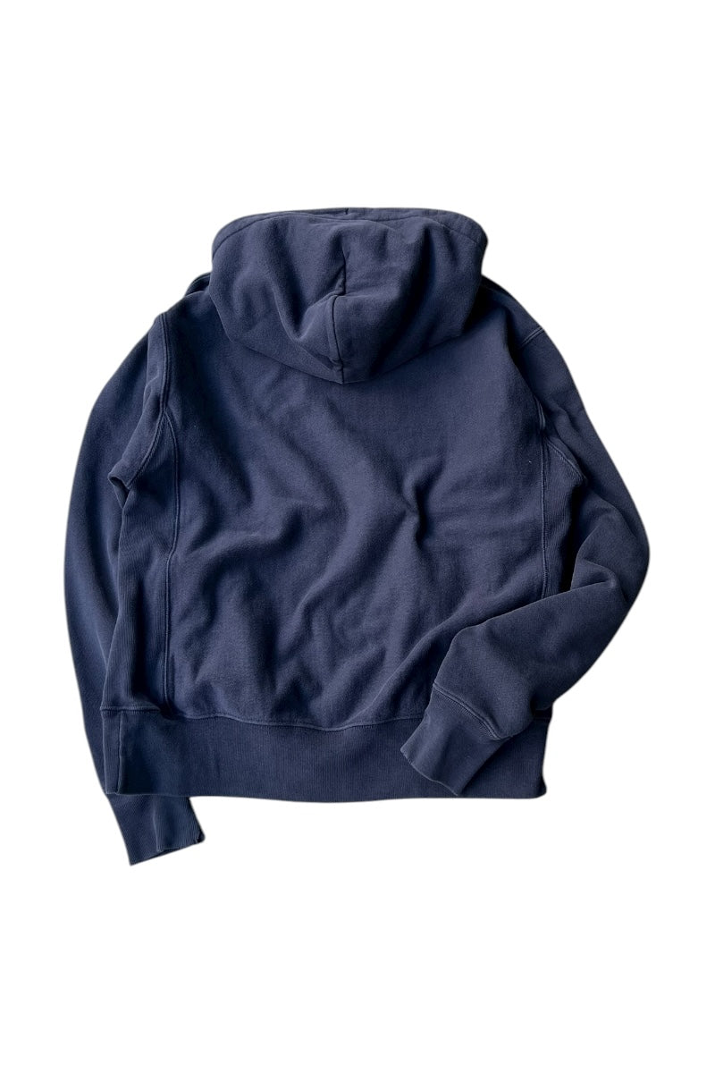 MOMA LOGO REVERSE WEAVE SWEAT HOODIE / NAVY [SIZE: M USED]