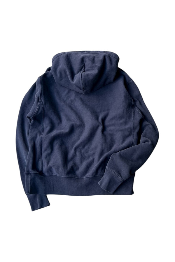MOMA LOGO REVERSE WEAVE SWEAT HOODIE / NAVY [SIZE: M USED]