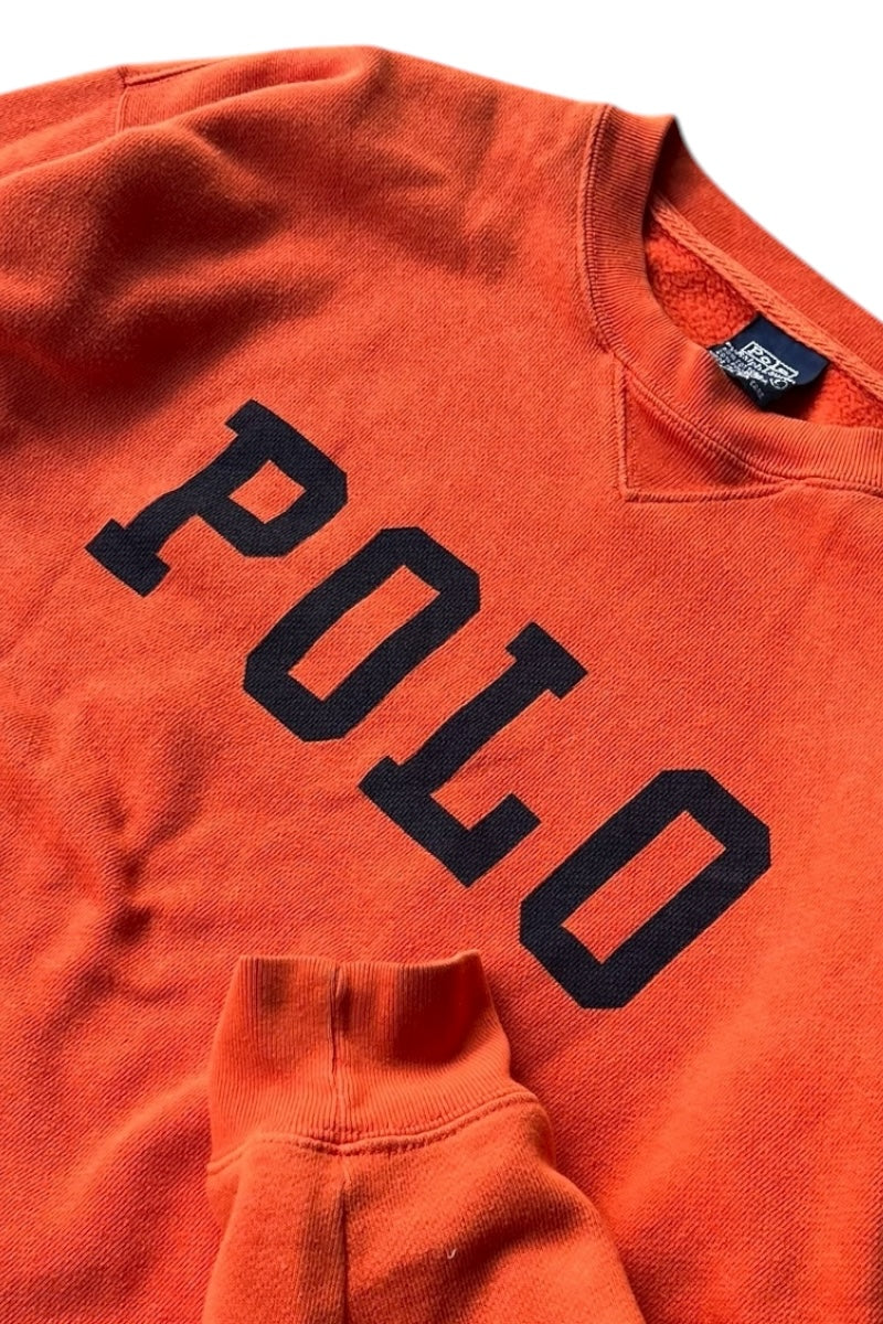 90'S LOGO SWEATSHIRT / ORANGE [SIZE: L USED]