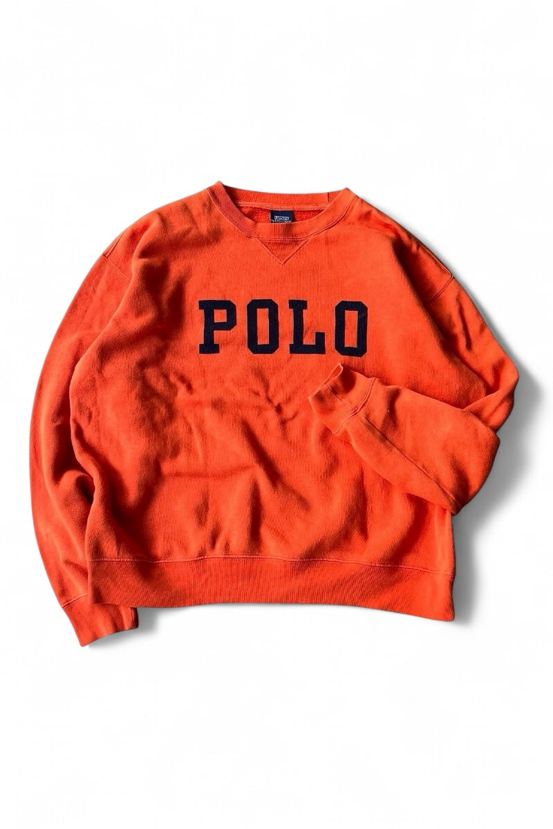 90'S LOGO SWEATSHIRT / ORANGE [SIZE: L USED]