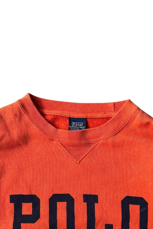 90'S LOGO SWEATSHIRT / ORANGE [SIZE: L USED]