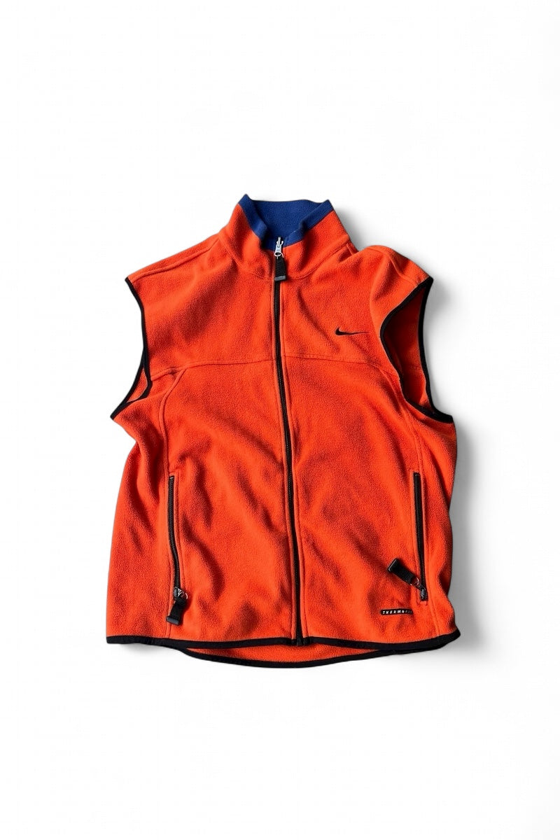90'S FLEECE VEST / ORANGE [SIZE: L USED]