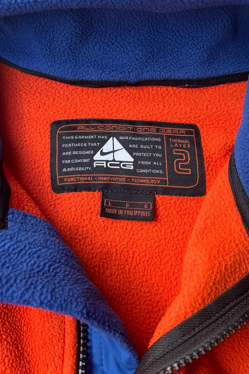 90'S FLEECE VEST / ORANGE [SIZE: L USED]