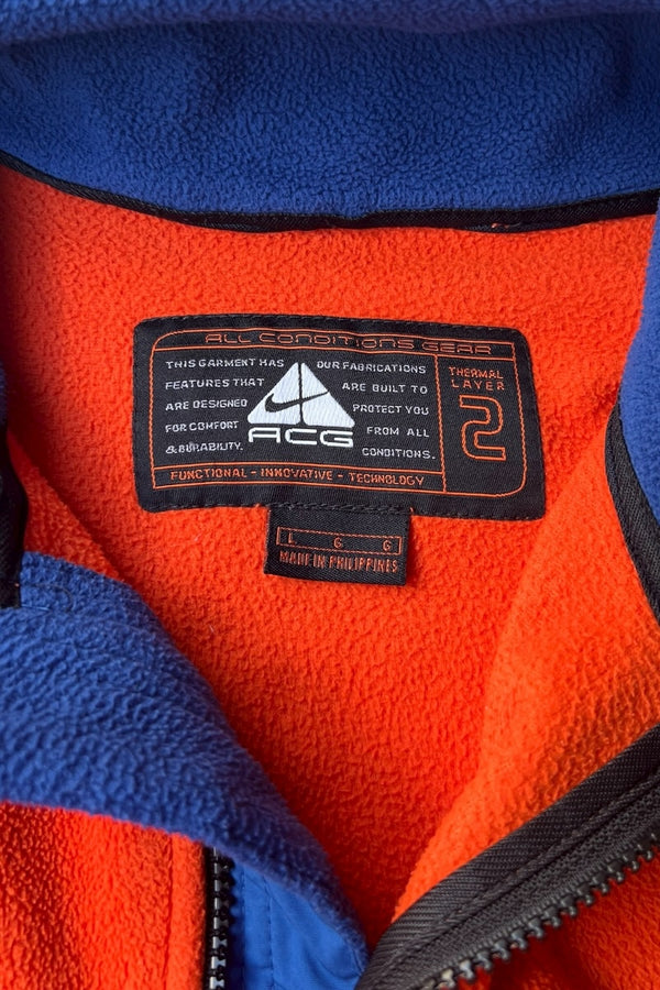 90'S FLEECE VEST / ORANGE [SIZE: L USED]