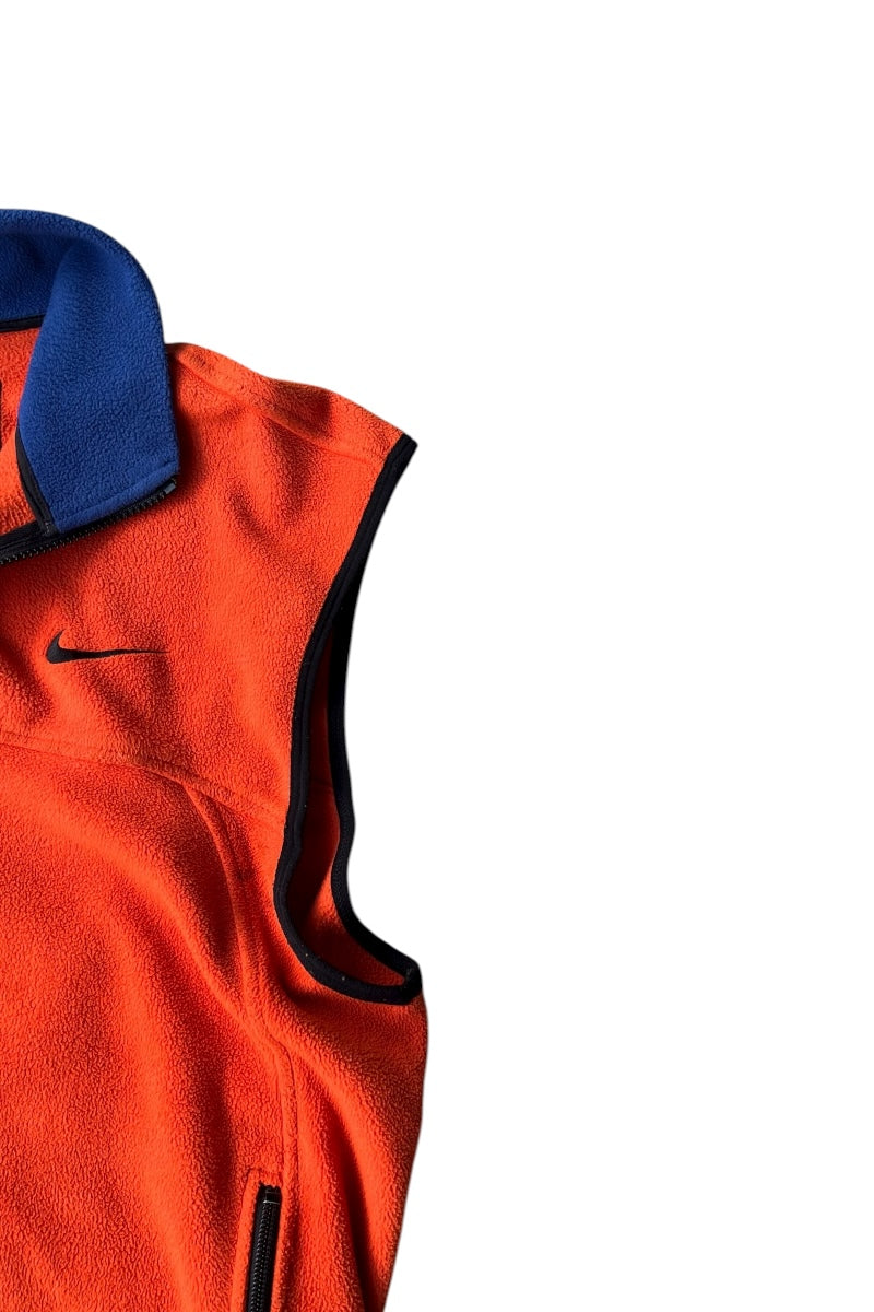 90'S FLEECE VEST / ORANGE [SIZE: L USED]