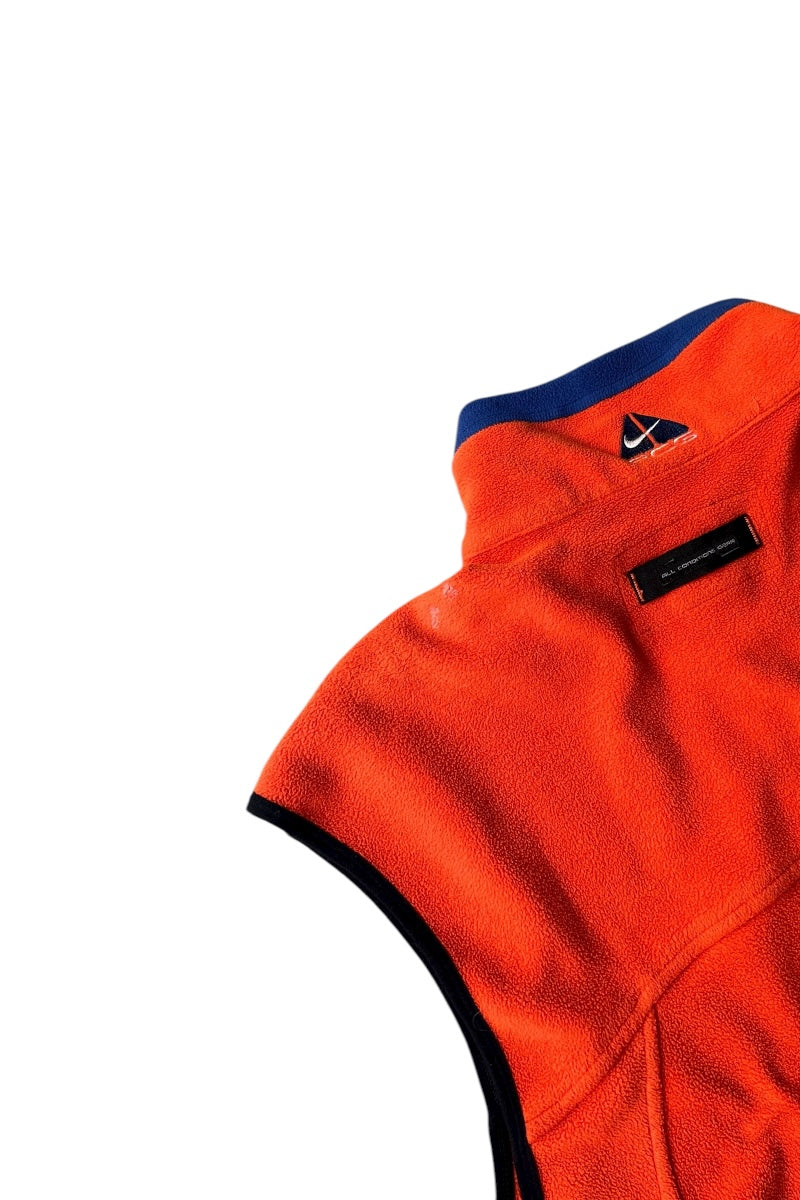 90'S FLEECE VEST / ORANGE [SIZE: L USED]