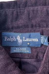 90'S BLAIRE L/S CORDUROY SHIRT / PURPLE [SIZE: L USED]