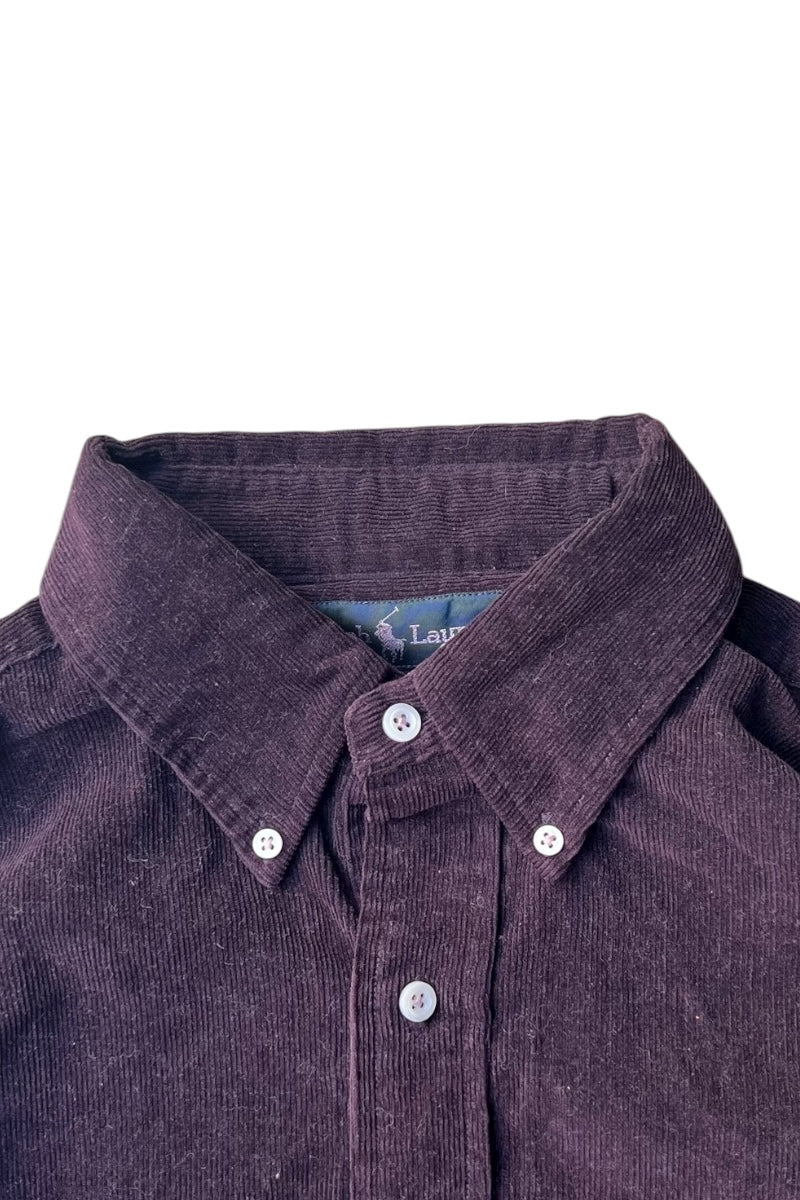 90'S BLAIRE L/S CORDUROY SHIRT / PURPLE [SIZE: L USED]