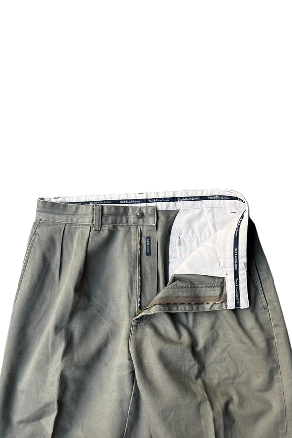 MADE IN MEXICO 90'S TUCK CHINO PANTS / OLIVE [SIZE: 32 USED]
