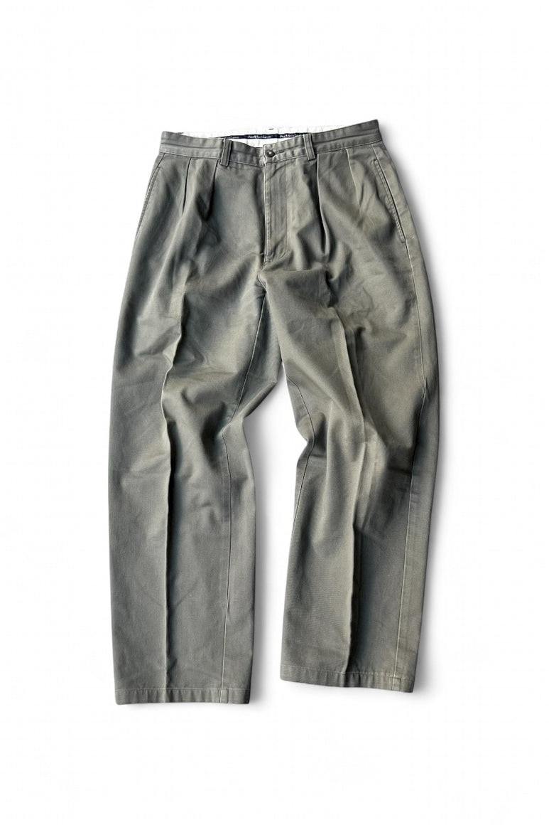 MADE IN MEXICO 90'S TUCK CHINO PANTS / OLIVE [SIZE: 32 USED]