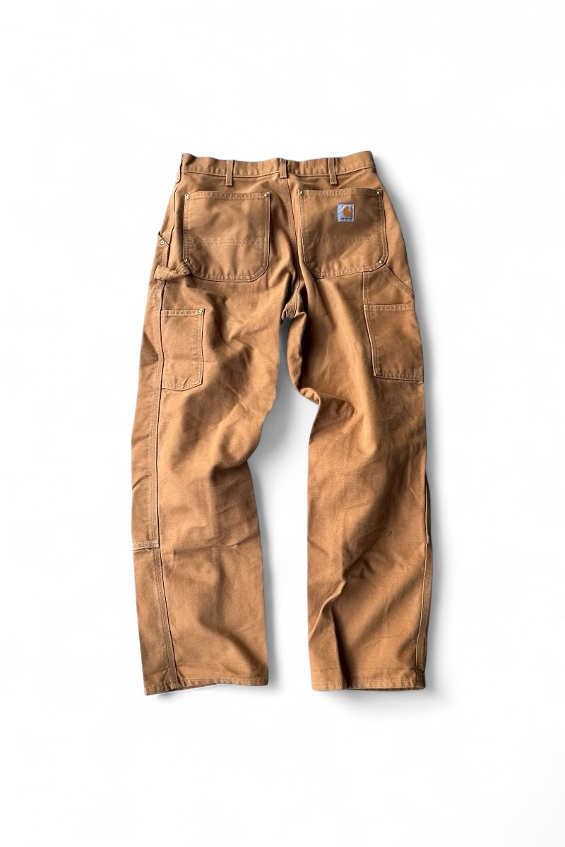 MADE IN USA DOUBLE KNEE DUCK PANTS USA PRODUCT / BROWN [SIZE: 32 USED]