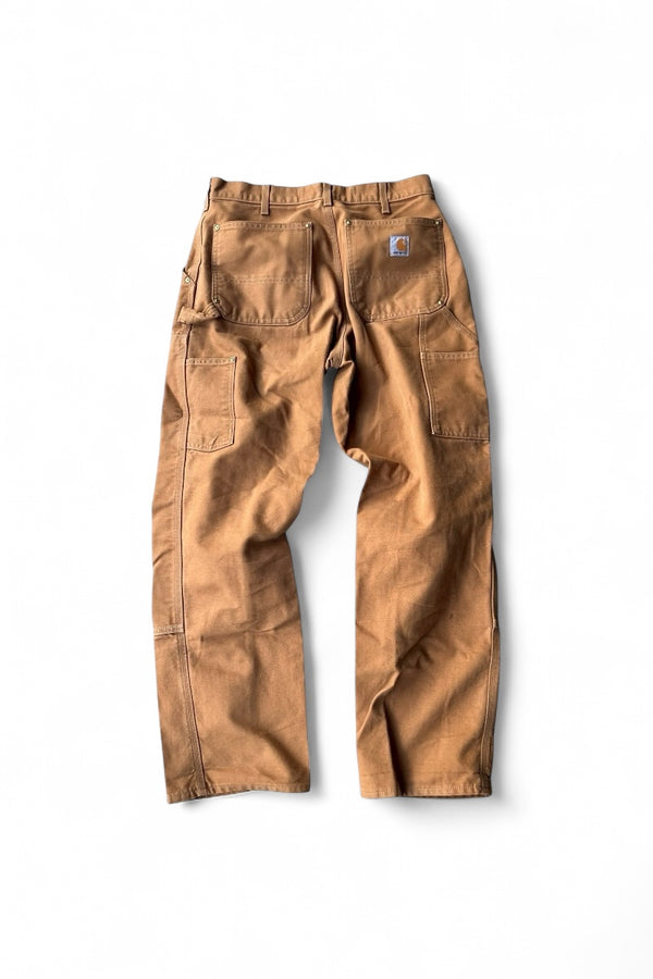 MADE IN USA DOUBLE KNEE DUCK PANTS USA PRODUCT / BROWN [SIZE: 32 USED]