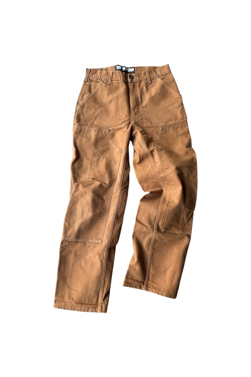 MADE IN USA DOUBLE KNEE DUCK PANTS USA PRODUCT / BROWN [SIZE: 32 USED]