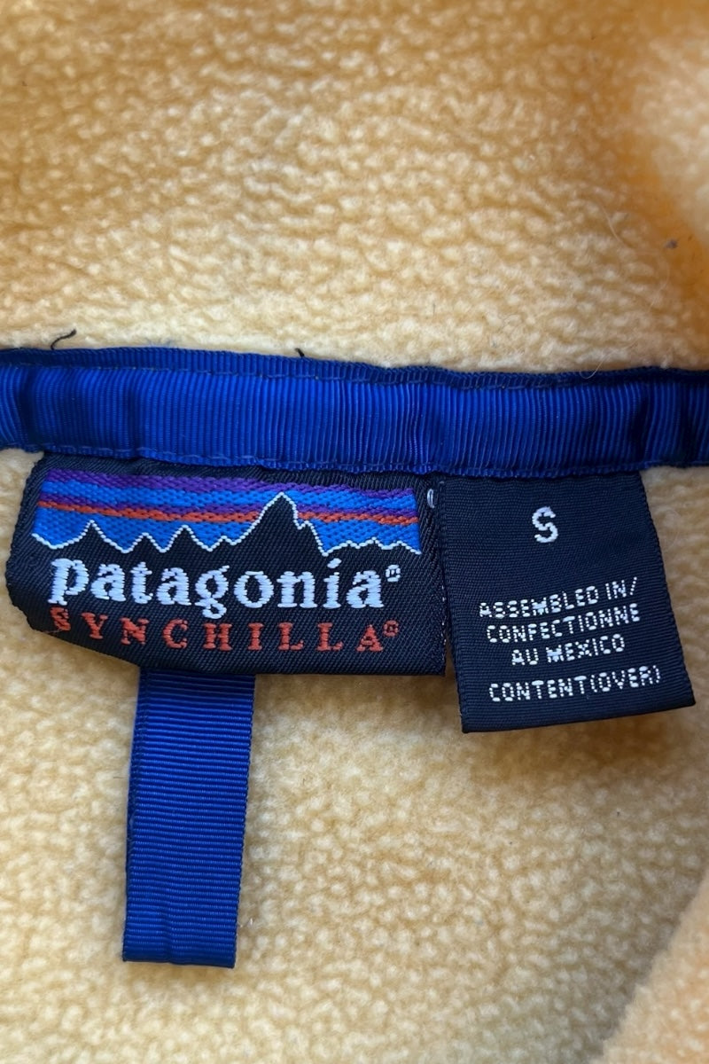 Y2K 00'S MADE IN MEXICO SYNCHILLA T-SNAP FLEECE JACKET / YELLOW [SIZE: S USED]
