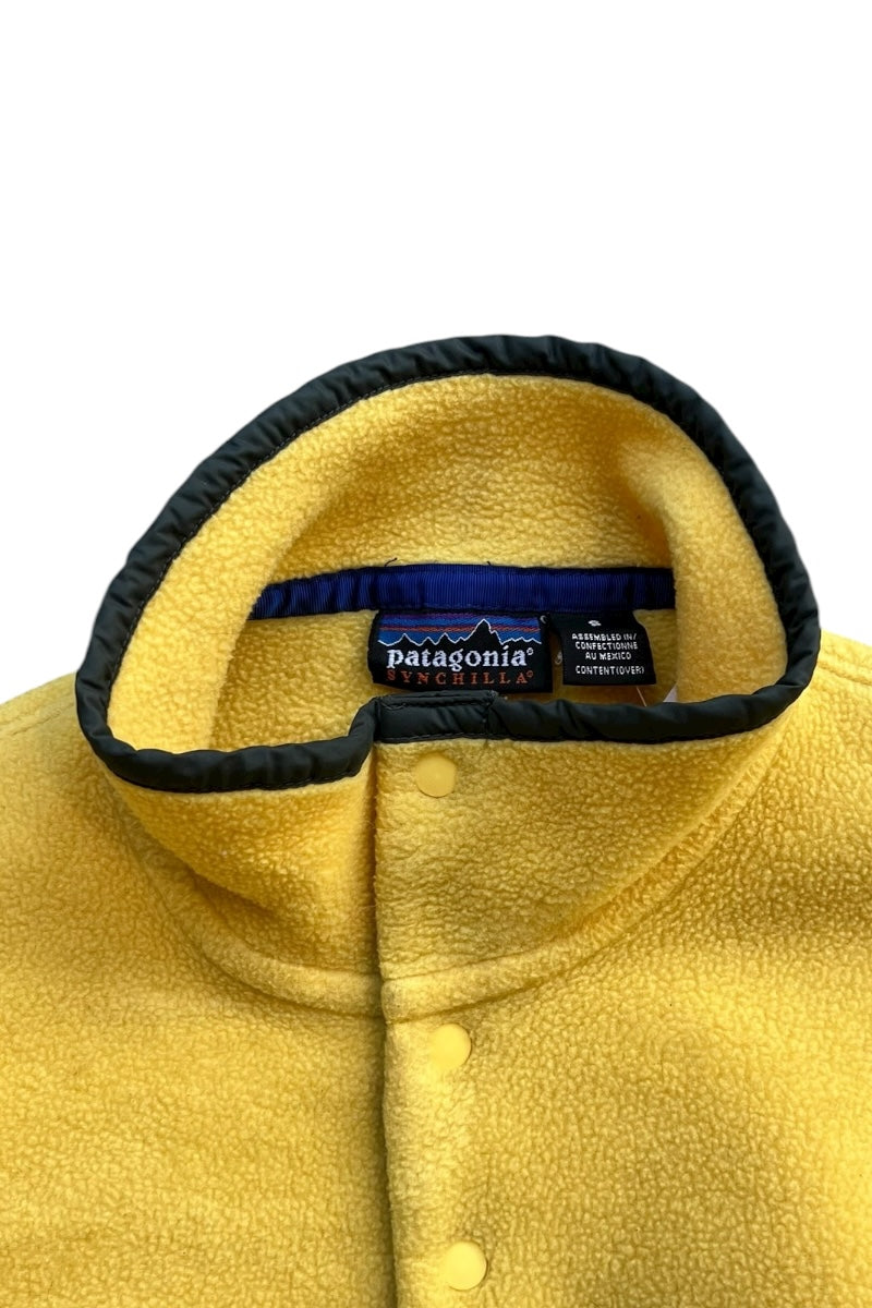 Y2K 00'S MADE IN MEXICO SYNCHILLA T-SNAP FLEECE JACKET / YELLOW [SIZE: S USED]
