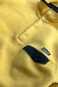Y2K 00'S MADE IN MEXICO SYNCHILLA T-SNAP FLEECE JACKET / YELLOW [SIZE: S USED]