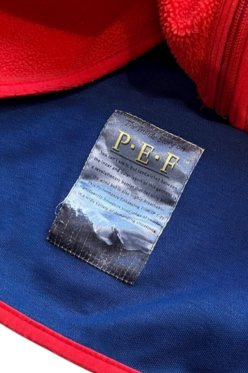 MADE IN USA 90'S SYNCHILLA PEF FLEECE VEST WINDPROOF/ ORANGE [SIZE: L USED]