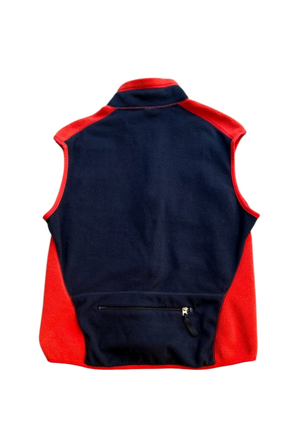 MADE IN USA 90'S SYNCHILLA PEF FLEECE VEST WINDPROOF/ ORANGE [SIZE: L USED]