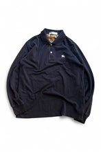 画像をギャラリービューアに読み込む, MADE IN ENGLAND 90&#39;S L/S POLO SHIRT / NAVY [SIZE: S USED]
