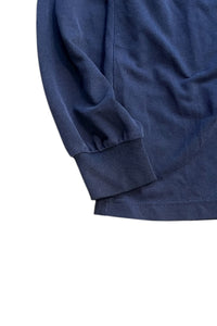 MADE IN ENGLAND 90'S L/S POLO SHIRT / NAVY [SIZE: S USED]