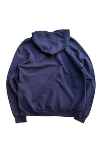 MADE IN USA 80'S HOODIE SWEATSHIRT / NAVY [SIZE: L USED]
