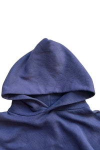 MADE IN USA 80'S HOODIE SWEATSHIRT / NAVY [SIZE: L USED]