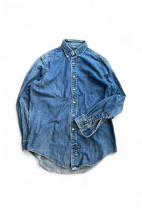 90-92'S L/S DENIM SHIRT / INDIGO [SIZE: M USED]