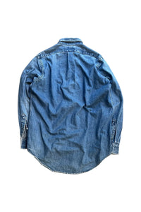 90-92'S L/S DENIM SHIRT / INDIGO [SIZE: M USED]