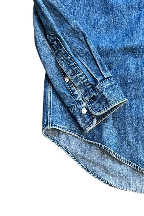 90-92'S L/S DENIM SHIRT / INDIGO [SIZE: M USED]