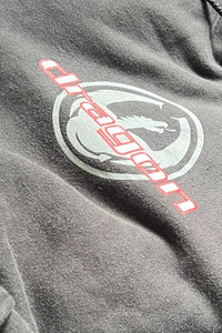 Y2K EARLY 00'S LOGO SWEAT HOODIE / BLACK [SIZE: M USED]