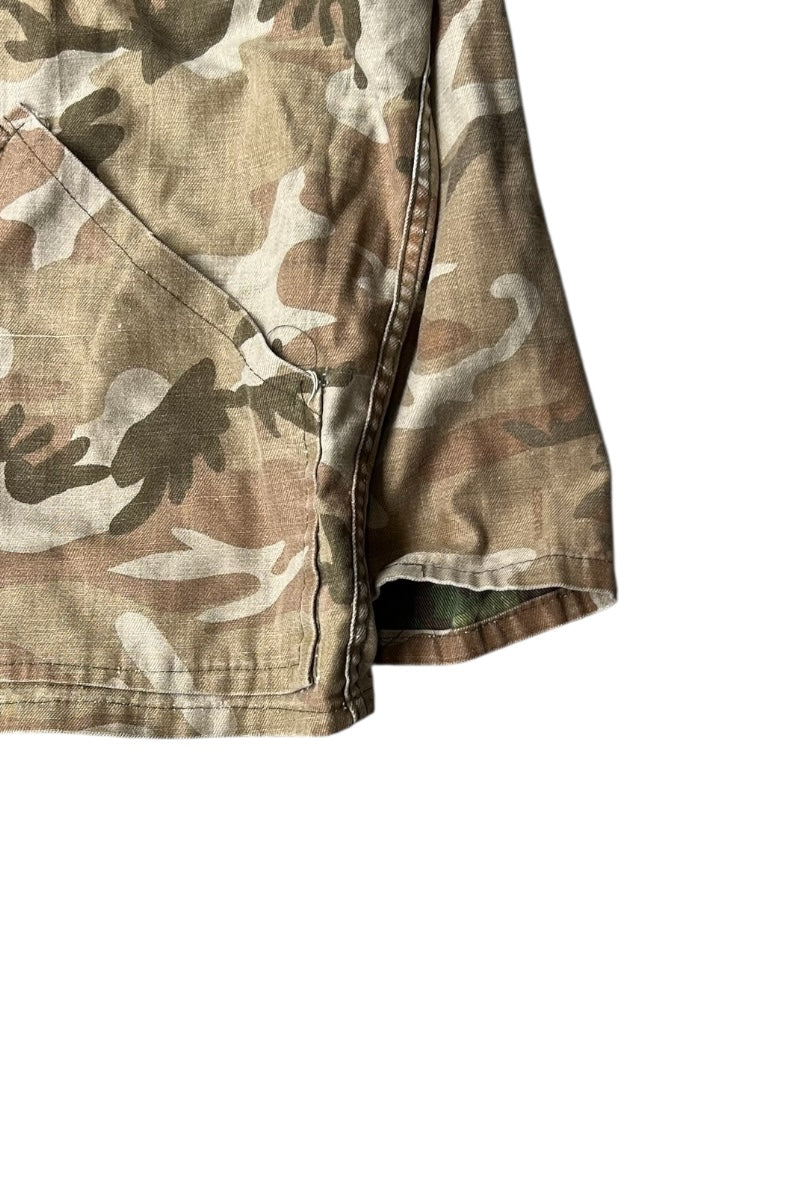 80'S REVERSIBLE CAMO ZIP HUNTING JACKET / CAMO [SIZE: L USED]
