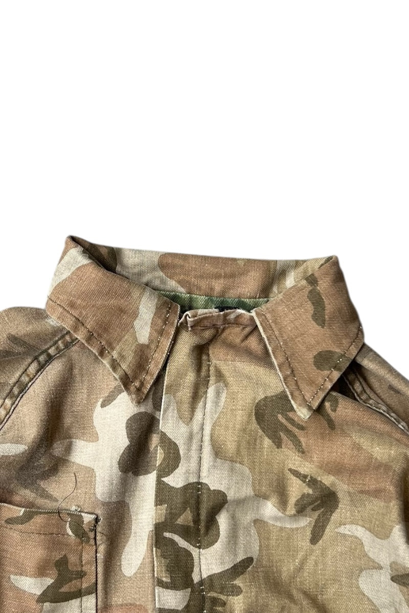 80'S REVERSIBLE CAMO ZIP HUNTING JACKET / CAMO [SIZE: L USED]