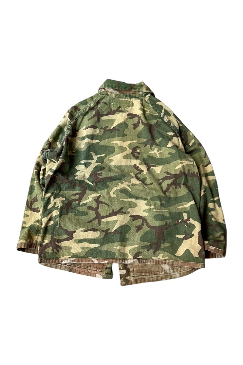 80'S REVERSIBLE CAMO ZIP HUNTING JACKET / CAMO [SIZE: L USED]