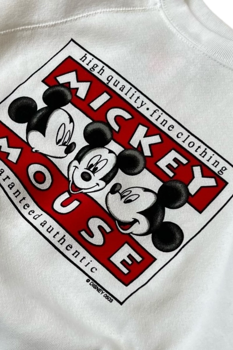 MADE IN USA 90'S MICKEY SWEATSHIRT / WHITE [SIZE: M USED]