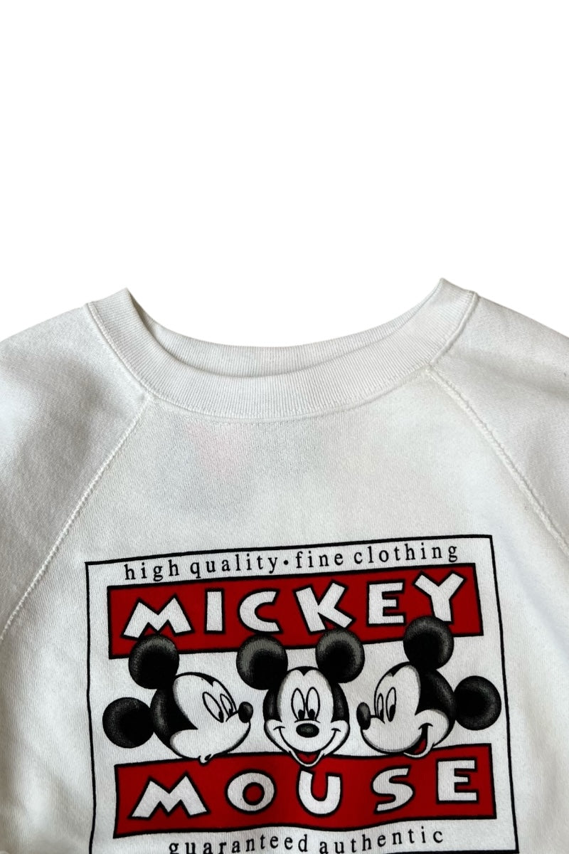 MADE IN USA 90'S MICKEY SWEATSHIRT / WHITE [SIZE: M USED]
