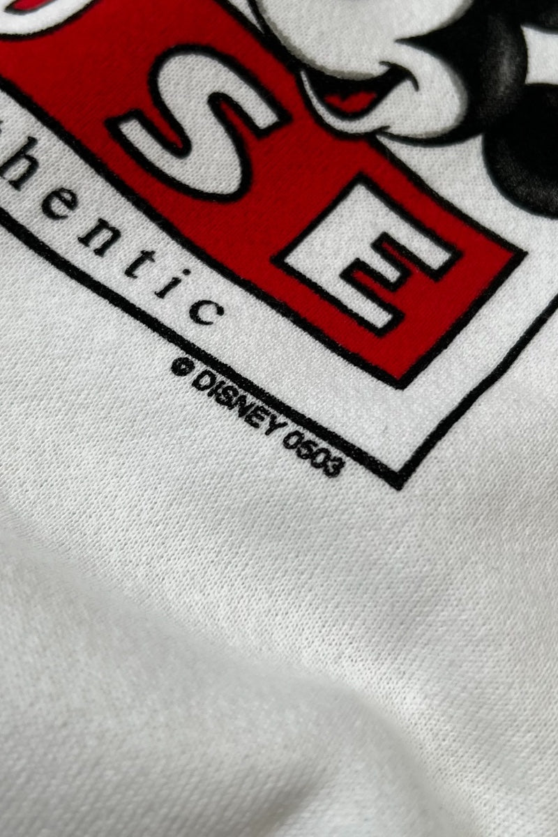 MADE IN USA 90'S MICKEY SWEATSHIRT / WHITE [SIZE: M USED]