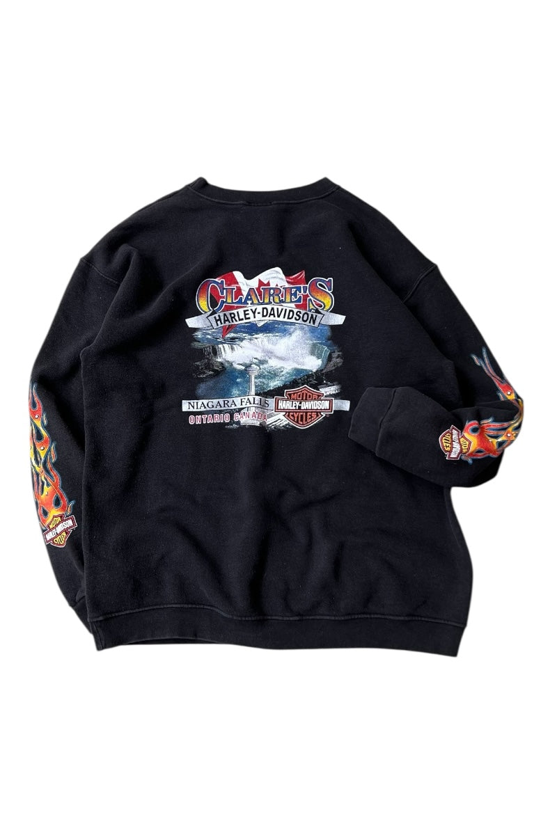 MADE IN CANADA 03'S FIRE FLAME SWEAT / BLACK [SIZE: L USED]